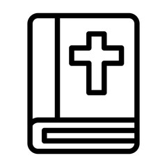 Obraz premium Faithful Bible icon for religious designs project