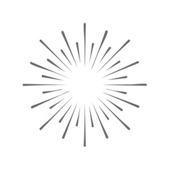 Fototapeta premium Burst Graphic Lines Radiating from Center Starburst Decorative Element