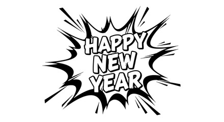 Black and white comic style 