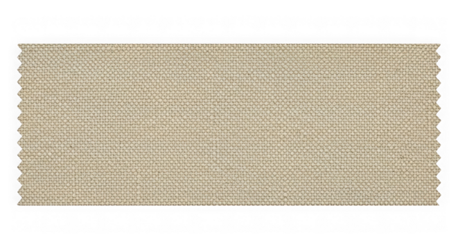 Close up of a textured beige woven fabric with a subtle geometric pattern