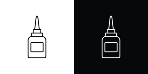 Glue icons vector symbol with editable stroke lines for web designs