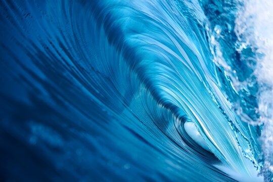 Abstract Blue Water Wave Transparency Motion