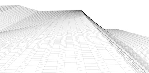 Naklejka premium Abstract building 3d illustration. Architectural background 