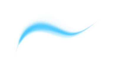 Dynamic blue airflow motion streak flowing smoothly across a transparent background with soft vapor breeze abstract light energy visual effect