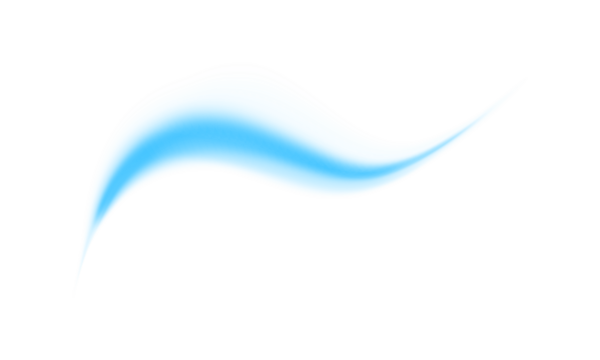 Dynamic blue airflow motion streak flowing smoothly across a transparent background with soft vapor breeze abstract light energy visual effect