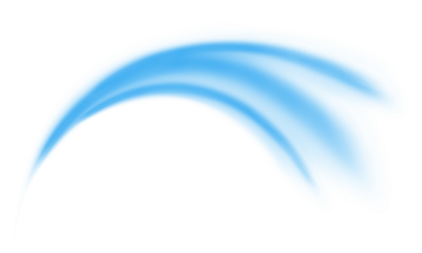 Dynamic blue airflow motion streak flowing smoothly across a transparent background with soft vapor breeze abstract light energy visual effect