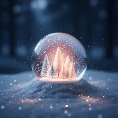 Magie d'Hiver, Boule de neige, No&euml;l, F&ecirc;tes de fin d'ann&eacute;e.