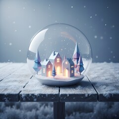 Magie d'Hiver, Boule de neige, No&euml;l, F&ecirc;tes de fin d'ann&eacute;e.