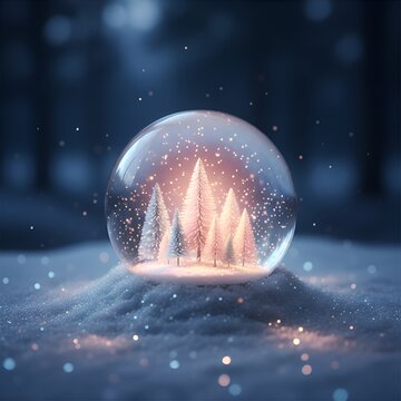 Magie d'Hiver, Boule de neige, No&euml;l, F&ecirc;tes de fin d'ann&eacute;e.