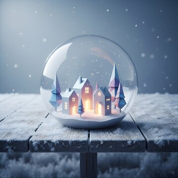 Magie d'Hiver, Boule de neige, No&euml;l, F&ecirc;tes de fin d'ann&eacute;e.