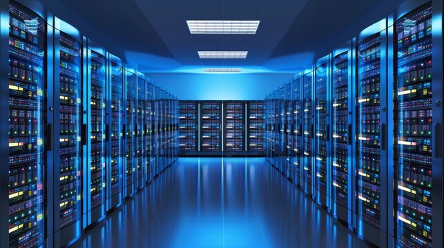 Exploring server racks in a data center  the backbone of cloud computing and ai systems