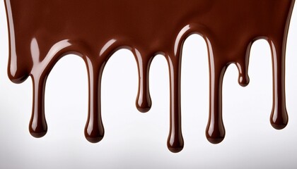 melted chocolate drips down a white surface