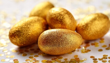 Obraz premium golden glitter confetti