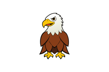 Eagle bird cartoon art vector illustration