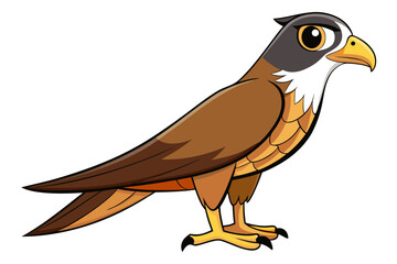 Falcon bird cartoon art vector illustration