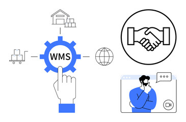 Warehouse Management System. WMS streamlines warehouse operations and global trade. Warehouse Management System aids logistics, inventory control, business growth, and digital communication