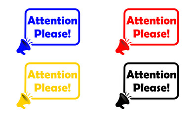 Important Message Attention Banner – Priority Alert Megaphone Announcement Vector Illustration
