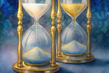 two hours with sand in them