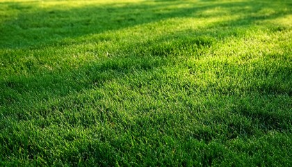 Obraz premium lush green lawn close up vibrant natural texture for design landscaping projects