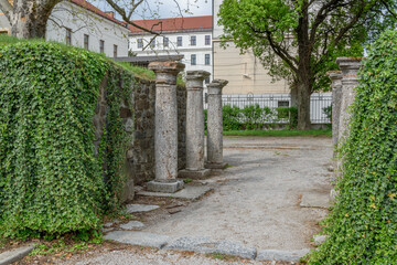 Roman ruins of Emona in Ljubljana, Slovenia