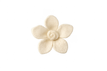 Fabric flower decoration with five petals crafting