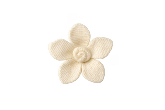 Fabric flower decoration with five petals crafting