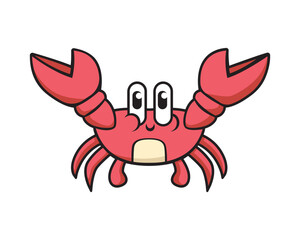 Crab Vector Cartoon Illustration
