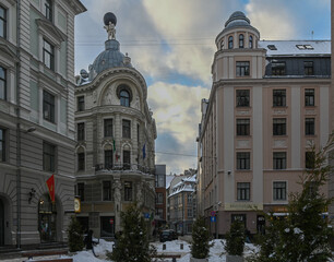  Italian Embassy Building on Alberta iela in Riga, Latvia