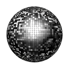 Minimal disco ball grid icon on a transparend background
