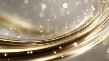 Gold foil jewelry illustration loop with shimmering particles and soft reflections, creating an elegant and luxurious atmosphere, perfect for festive occasions and celebrations