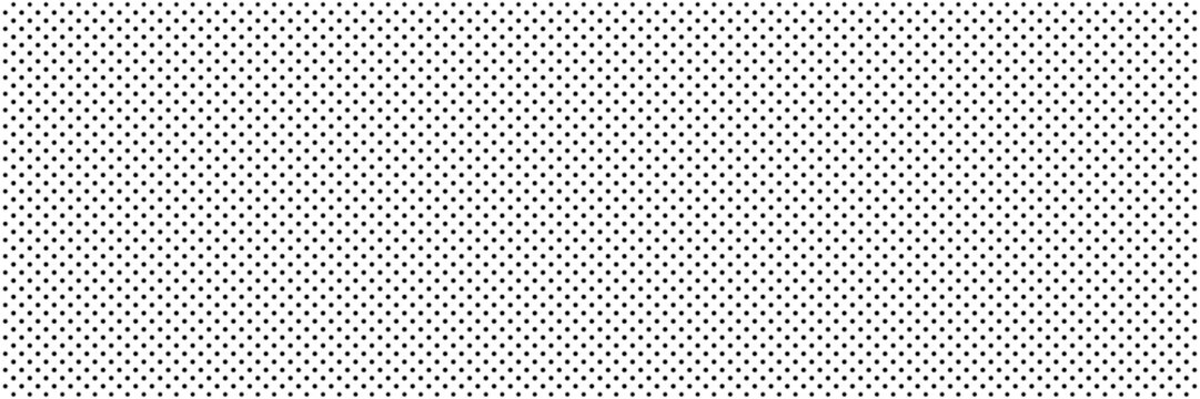 Dotted halftone gradient texture with transparent background. Simple seamless polka pattern. Black dot grid for notebook paper. Minimalist abstract wall. Vector illustration bg