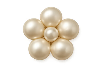 Fototapeta premium Pearl flower arrangement creating a luxurious jewel design