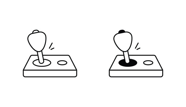 Joystick line icon vector stock with white background