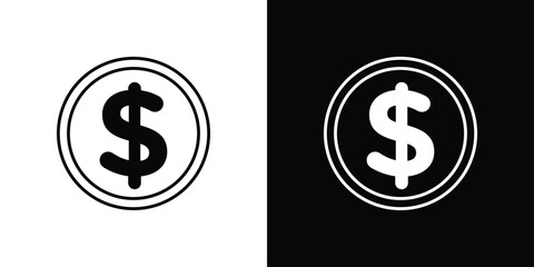 Obraz premium Dollar icons vector template, EPS 10 for design