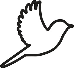 Simple Outline Of A Bird In Flight silhouette flying