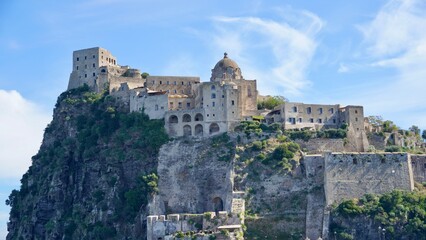 Fototapeta premium Aragonese Castle on an Islet off the coast of Ischia, Italy