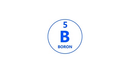 Boron icon texture Royal blue color 4k illustration. 5 number Boron 4k illustration.   
