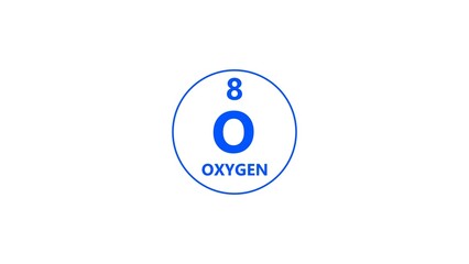 Oxygen icon texture Royal blue color 4k illustration. 8 number Oxygen 4k illustration. 
