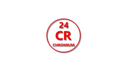 Charomium icon texture red color 4k illustration. 24 number Charomium 4k illustration.