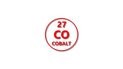 Cobalt icon texture red color 4k illustration. 27 number Cobalt 4k illustration. 