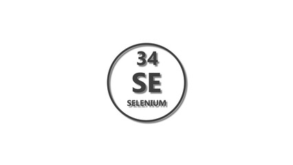 Selenium icon texture deep gray color 4k illustration. 34 number Selenium 4k illustration. 
