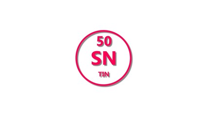 Tin icon texture magenta red color 4k illustration. 50 number Tin 4k illustration. 