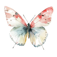 Beautiful butterfly painting design set, Hand-painted style, vectorized, vector set available in EPS, Simple Hand-painted watercolor style animal set
