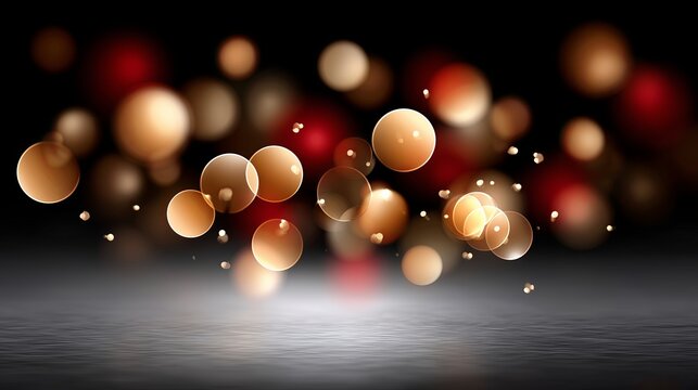 Colorful bokeh lights create a festive atmosphere during celebration