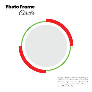 Simple circle photo frame for social media post