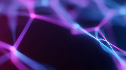 Abstract light trails creating a network . Digital connections visualized for technology background. Modern glowing lines for innovative design.