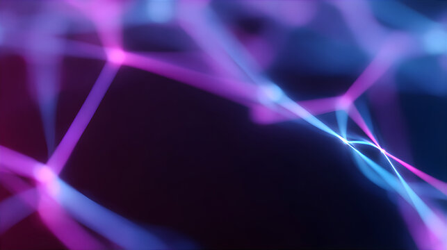 Abstract light trails creating a network . Digital connections visualized for technology background. Modern glowing lines for innovative design.