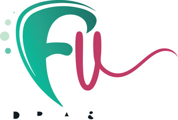 Obraz premium Elegant fu logo design with company name durital & clevse