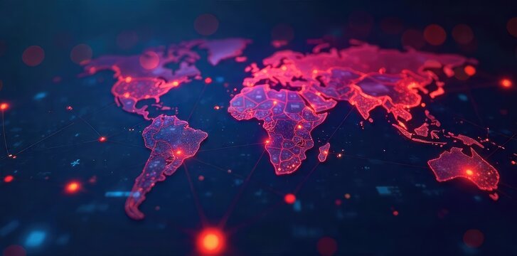 Abstract network nodes connecting and integrating, forming a complex system Visual representation of data flow, interconnectedness, and global communication network , pattern, texture