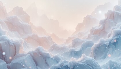 Pastel abstract design with frost and airy winter textures for luxurious holiday advertisements